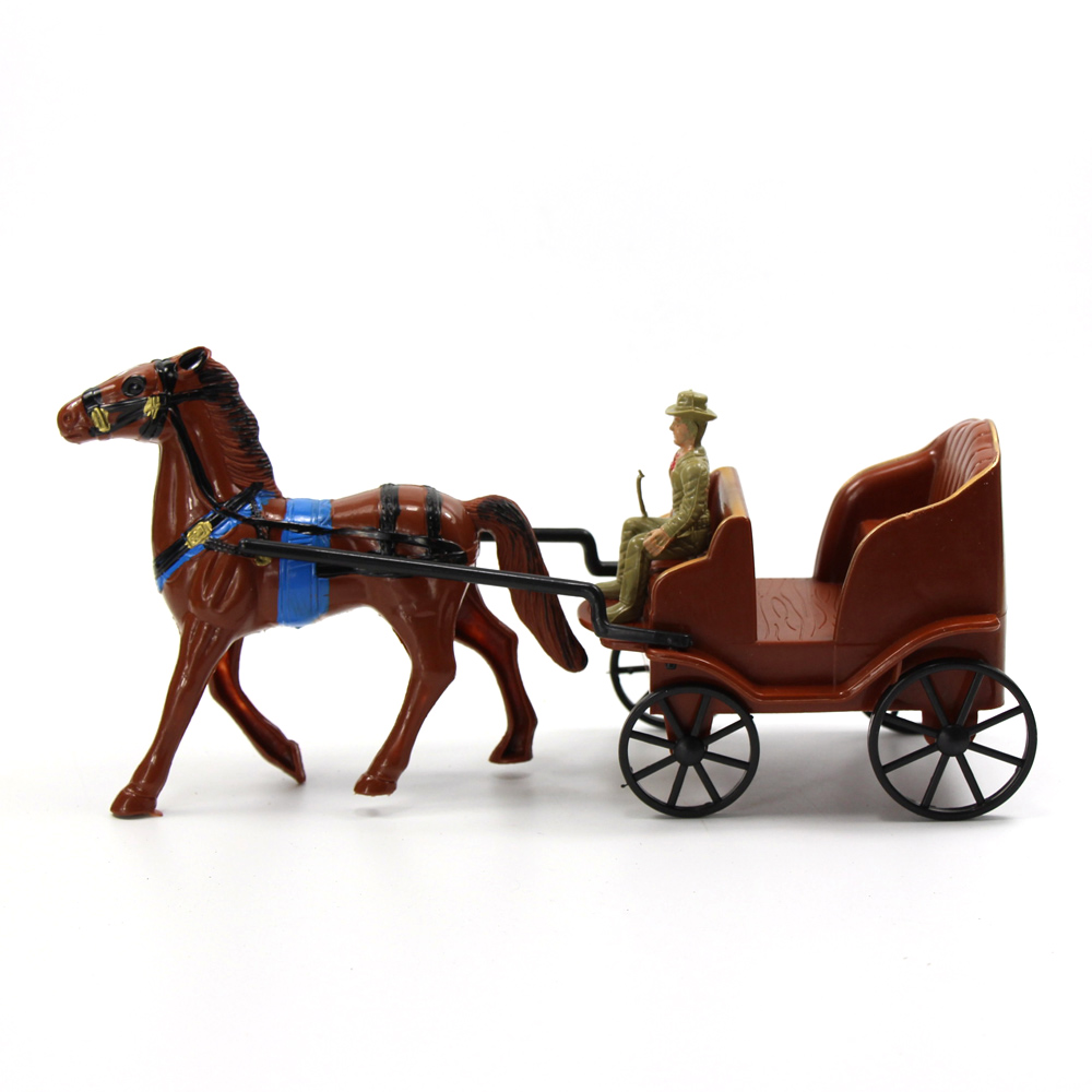 P2521 Moldel Painted Figures Horse and Carriage Western Region Cowboy
